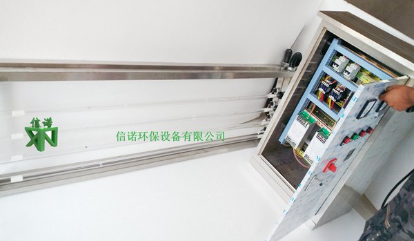 日處理10000方污水 明渠式紫外線消毒器 一級(jí)A排放標(biāo)準(zhǔn) 帶PLC和自清洗功能